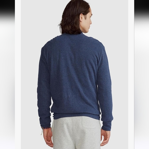 Polo Ralph Lauren Mens Double Knit Luxury Jersey Full Zip Sweater  Medium - Picture 2 of 12